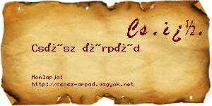 Csősz Árpád névjegykártya