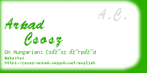 arpad csosz business card